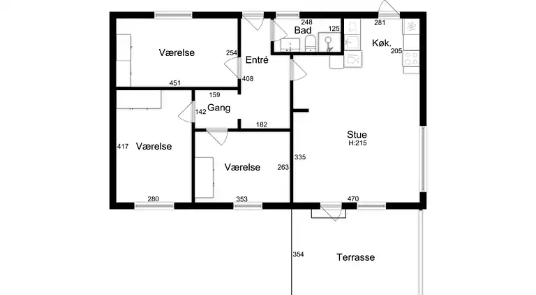 Schönes Ferienhaus in der Nähe von Strand u. Wald