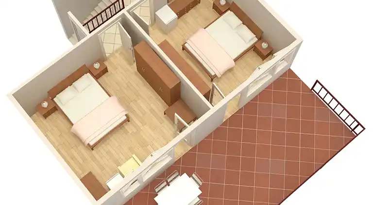 2-Zimmer-Ferienwohnung mit Terrasse und Meerblick Selce,