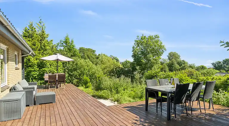 Ferienhaus mit Spa, Sauna und Meerblick