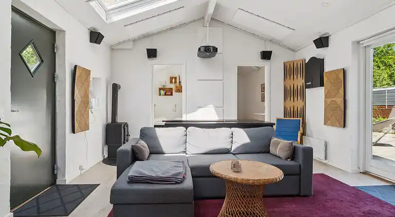 Ferienhaus mit Spa, Sauna und Meerblick