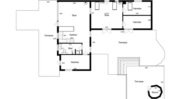 Ferienhaus mit Spa, Sauna und Meerblick