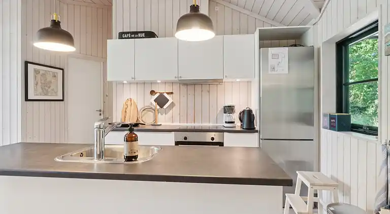 Stort nyere sommerhus med vildmarksbad v Vig Lyng