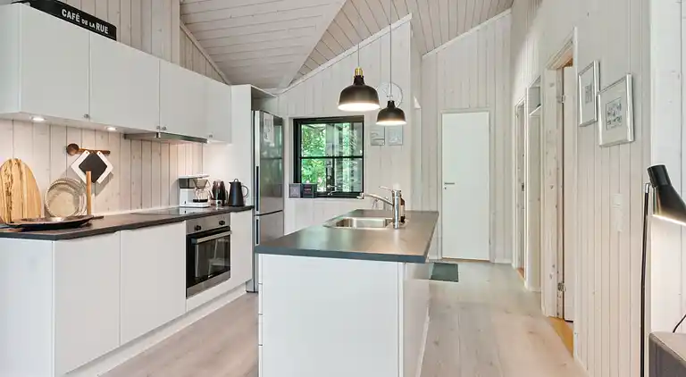 Stort nyere sommerhus med vildmarksbad v Vig Lyng