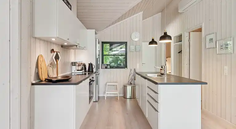 Stort nyere sommerhus med vildmarksbad v Vig Lyng