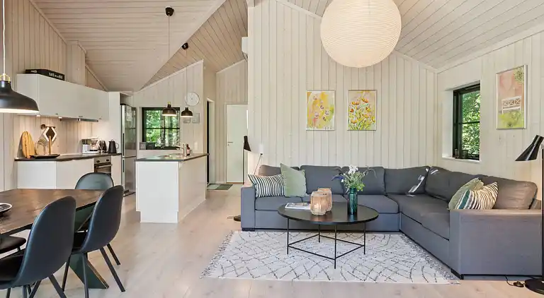 Stort nyere sommerhus med vildmarksbad v Vig Lyng