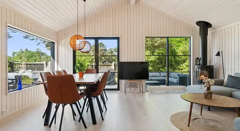 Moderne feriehus nær strand og skøn natur