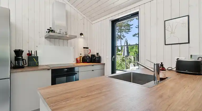 Moderne feriehus nær strand og skøn natur