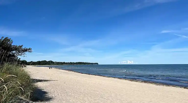 Tømmerhus i Dronningmølle, 150 m til stranden