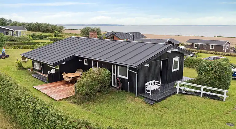 Ferienhaus am Skåstrup Strand mit Meerblick