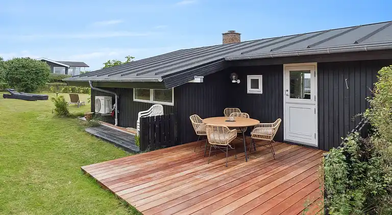 Ferienhaus am Skåstrup Strand mit Meerblick
