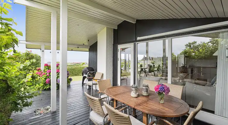 Ferienhaus am Skåstrup Strand mit Meerblick