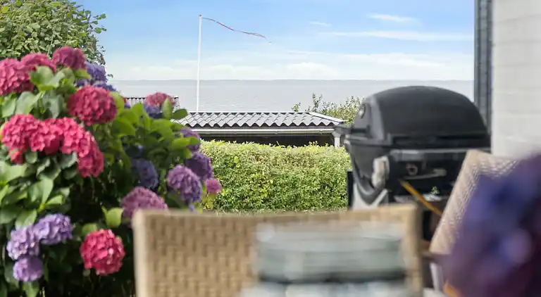 Ferienhaus am Skåstrup Strand mit Meerblick
