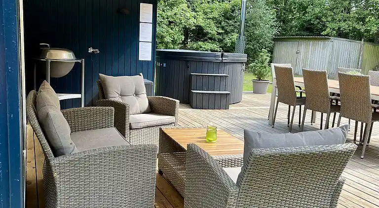 Nyrenoveret sommerhus ved Kvie sø