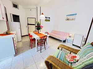 Spacious flat on Bibione's main street