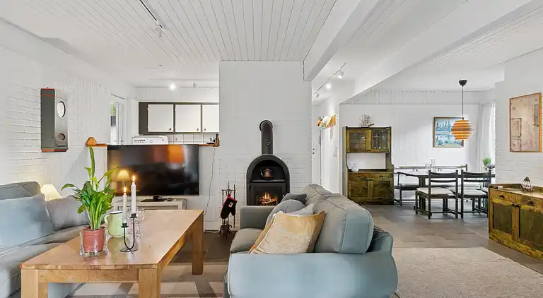 Nyistandsat sommerhus beliggende på naturgrund