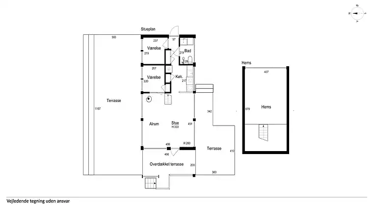 Helles, gemütliches Ferienhaus direkt am Fjord