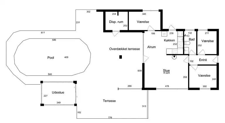 Schönes Ferienhaus mit Pool nahe Havnsø Strand