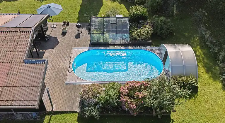 Schönes Ferienhaus mit Pool nahe Havnsø Strand