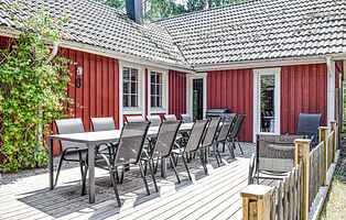 Hyggelig hus med basseng på Øland i Sverige.