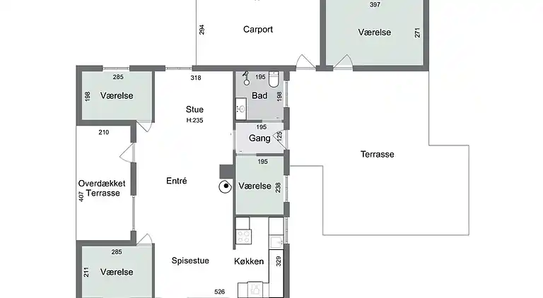 Moderniseret 70'er-sommerhus i skoven nær strand