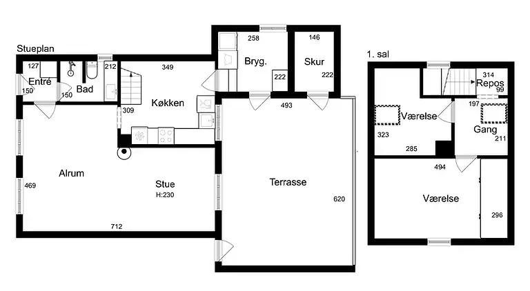 Hyggeligt byhus i hjertet af skønne Bagenkop