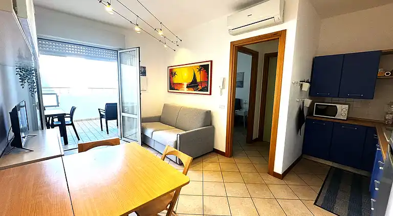 Bibione apartment with pool and solarium access