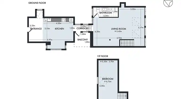 Regent 6- Gemütliches 1-Zimmer-Apartment mit Terrasse im