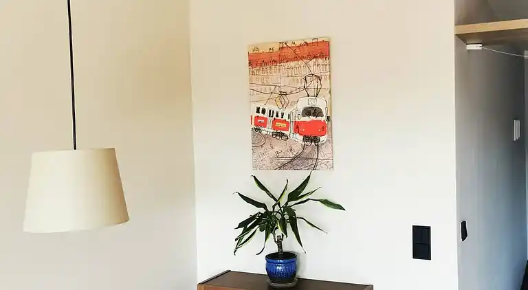 Kostenlose Parkplätze, modernes Apartment in Smichov mit