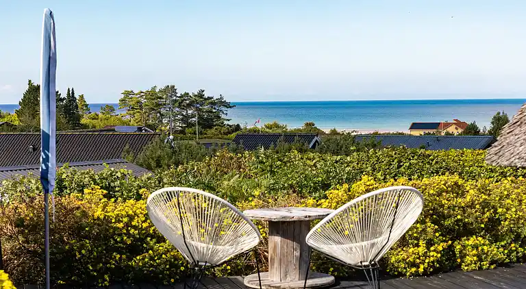 Idyllisches Ferienhaus mit Meerblick