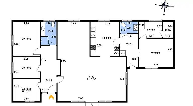 Aktivitetshus med vildmarksbad - Inkl. rengøring
