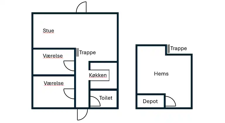 Charmerende sommerhus med stråtag tæt ved vandet