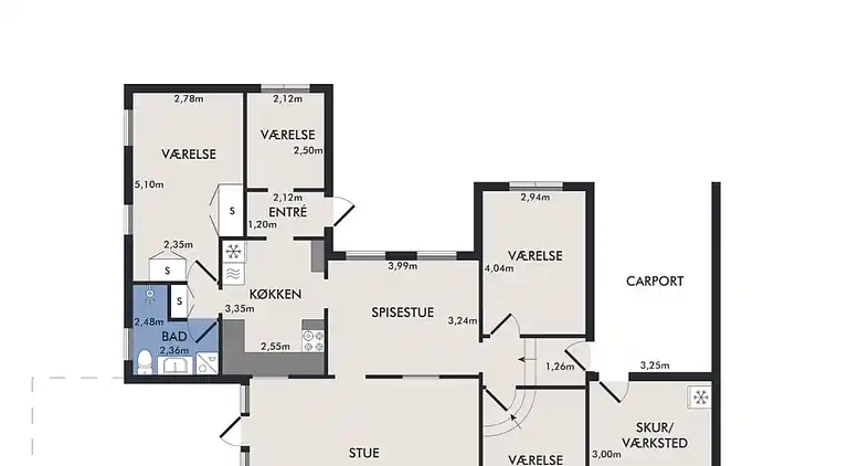 Familievenligt sommerhus nær skov og slot