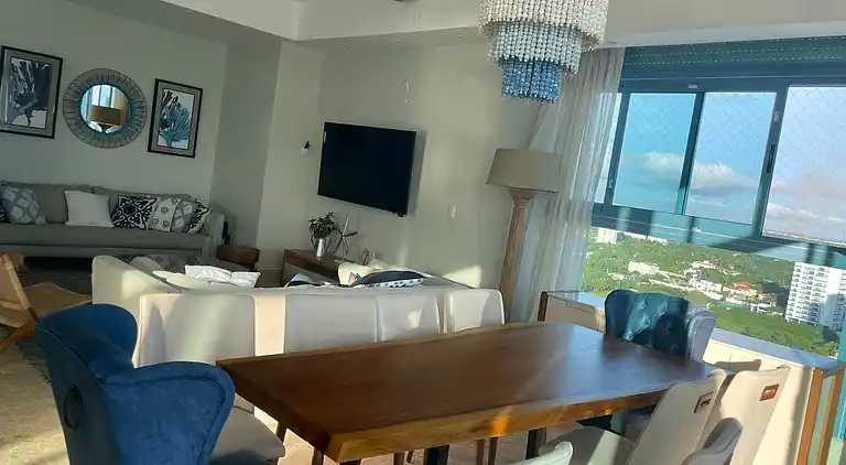 JuanDolio Penthouse, 3 Schlafzimmer, Strandlage gegenüber