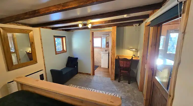 Luxuriöse walisische Holzhütte