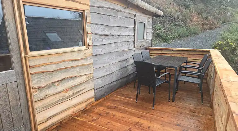 Luxuriöse walisische Holzhütte