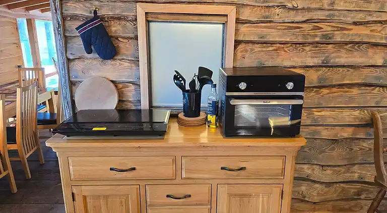 Luxuriöse walisische Holzhütte