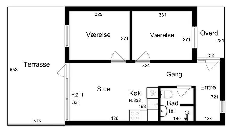 Ferieophold med terrasse ved hav og golf