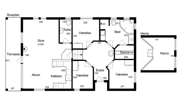 Feriehus med spa og sauna, tæt på natur