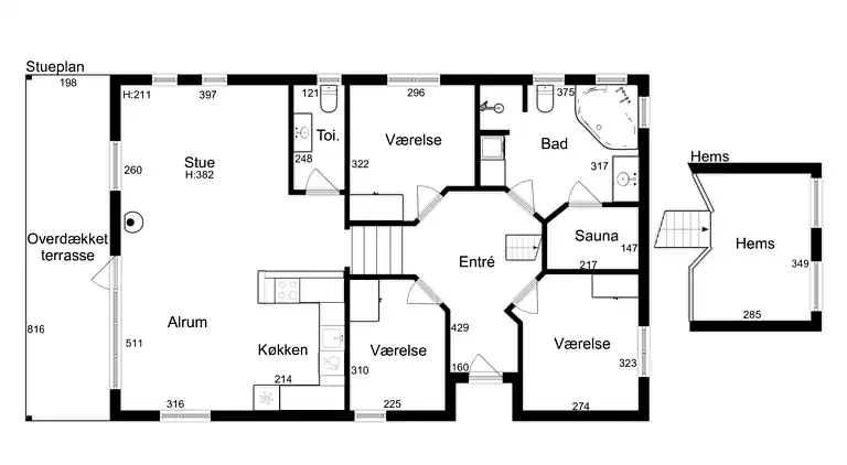 Familievenligt sommerhus med spa og sauna
