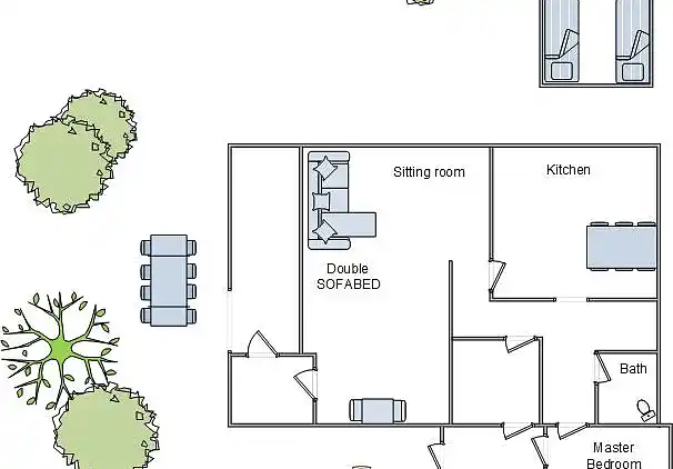 Gemütliches Ferienhaus 100 m vom Sandstrand