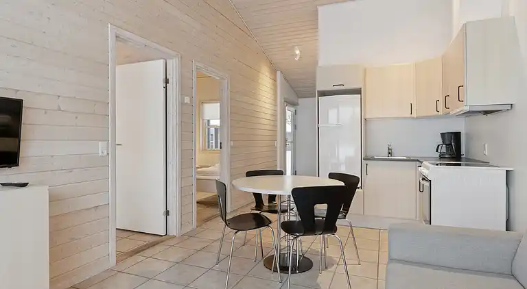 Ferieophold med terrasse ved hav og golf