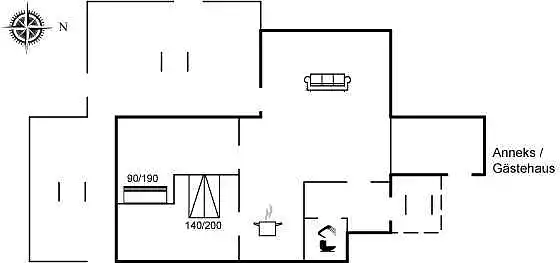 Hyggelig, renoveret  perle ved Rågeleje strand.