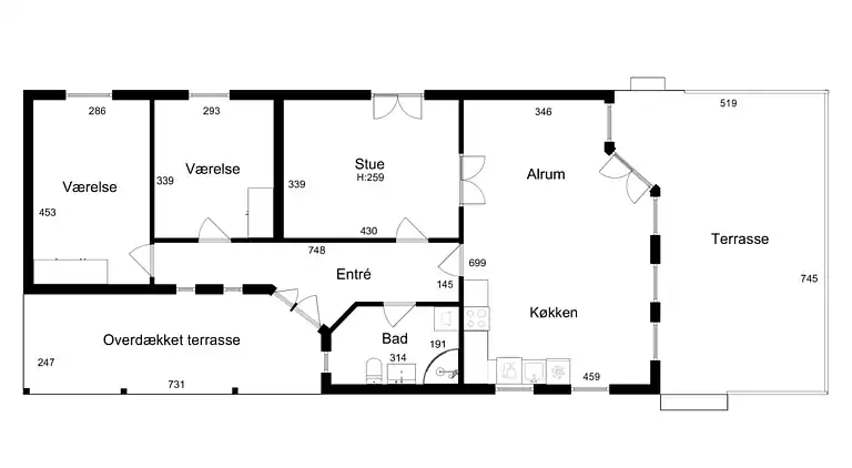 Hyggeligt træsommerhus tæt på natur og strand