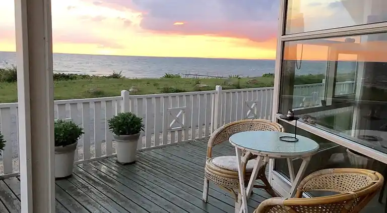 Sommerhaus mit Panoramablick über den Strand