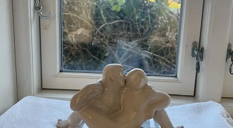 Fiskerhus med skøn  havudsigt ved Listed havn.