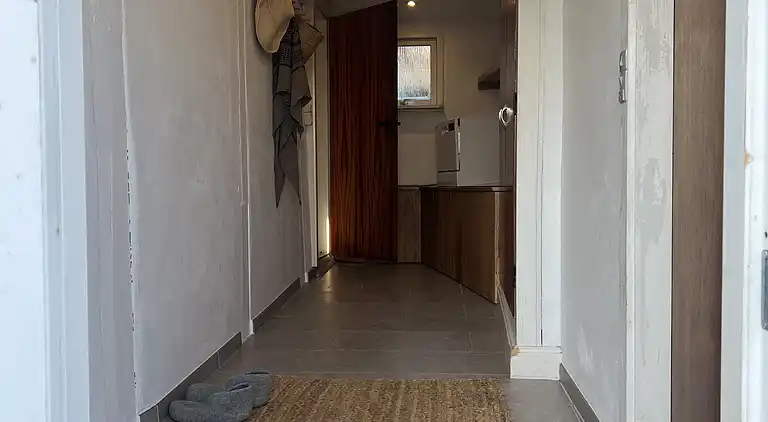 Fiskerhus med skøn  havudsigt ved Listed havn.