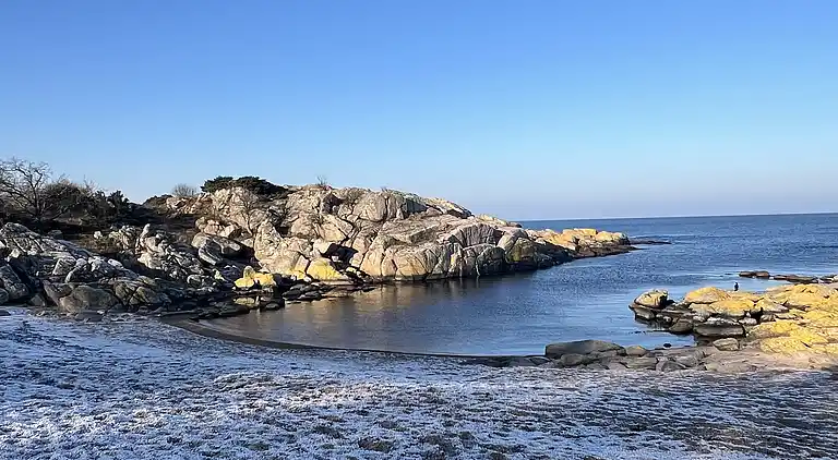 Fiskerhus med skøn  havudsigt ved Listed havn.