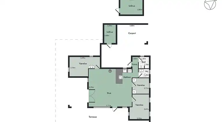 Sommerhus Fauna Hou, Hals, 300 meter fra havet