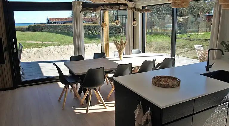 1. række  med havudsigt.