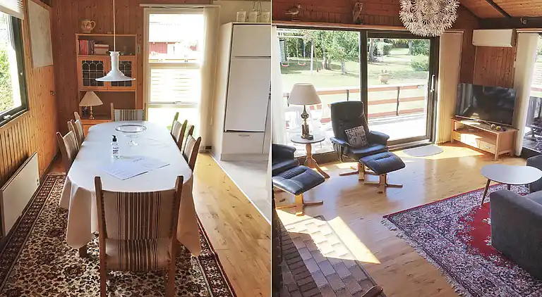 Ferienhaus 300 m vom Strand auf grossem Grund